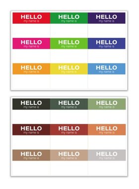 Rainbow Color Name Stickers Personalized Labels Identificati