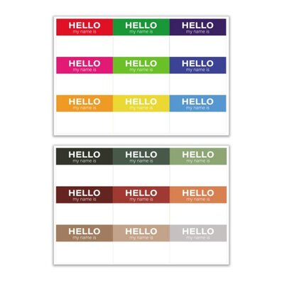 Rainbow Color Name Stickers Personalized Labels Identificati