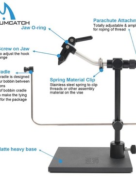 Rotary Travel Fly Tying Vise Machined Alloy Vise With Base F