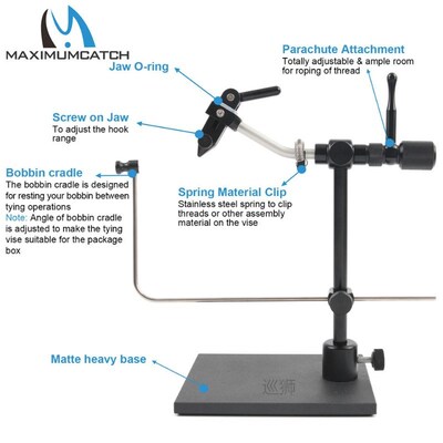 Rotary Travel Fly Tying Vise Machined Alloy Vise With Base F
