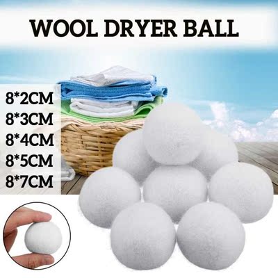 Sheep 8-Pack 2/3/4/5/7cm Premium Wool Dryer Balls Reusable N