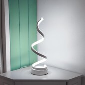Curve Table LED Modern Bedside Spiral Desk Iron Lamp Acrylic