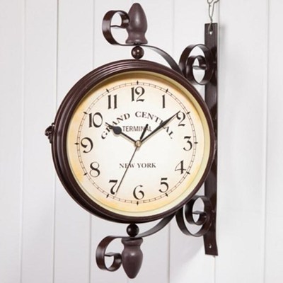 New European Style Vintage Clock Innovative Fashionable Doub