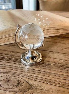Mini Round Earth Crystal Glass Ball World Globe Art Crafts