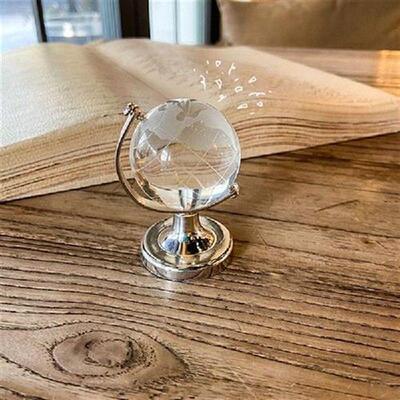 Mini Round Earth Crystal Glass Ball World Globe Art Crafts