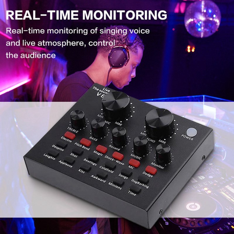 Microphone Sound-Card Audio-Interface Live-Broadcast Karaoke