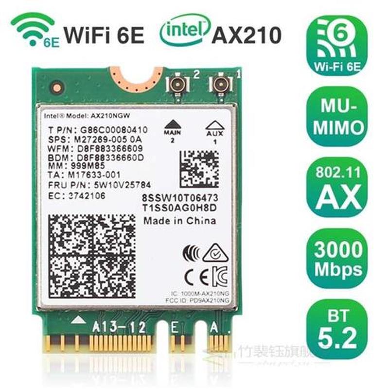 EDUP Intel Network Adapter AX210 Wifi 6E Card Bluetooth 5.2