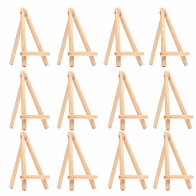 *12PCS Kids Mini Wooden Easel Art Painting Name Card Stand D
