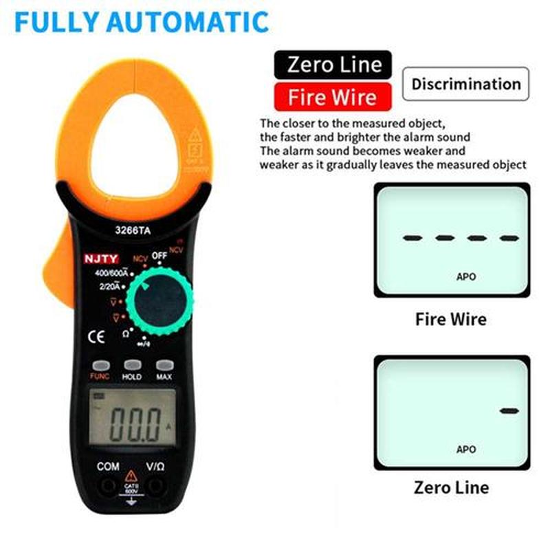 3266TA LCD AC/DC Digital Clp Meter Multimeter Pinza pe