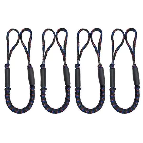 4 Pcs Boating Ropes Boat Mooring Rope Bungee Cords for