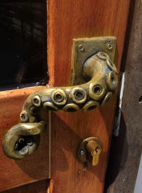 Retro Brass Alloy Kitchen Drawer Cabinet Tentacles Door