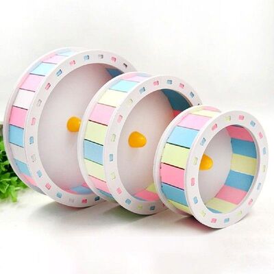 Toy Exercise Hamster Mute Flying Saucer Wheels Golden Bear
