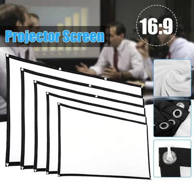 16:9 Projector Screen Curtain 100 120 150 Inches Portable Ho