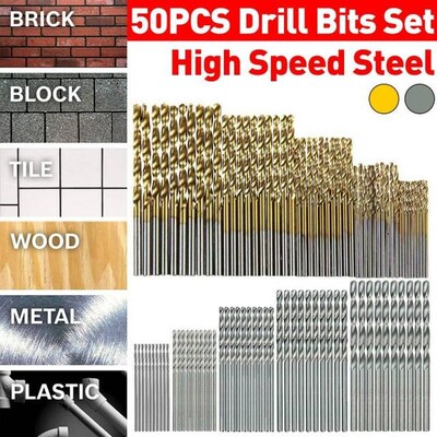 Doersupp Titanium Coated HSS Drill Bit Set 1/1.5/2/2.5/3mm H