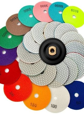 13 Packs 4 Inch Diamond Polishing Pads with 5/8 Inch-11 Back