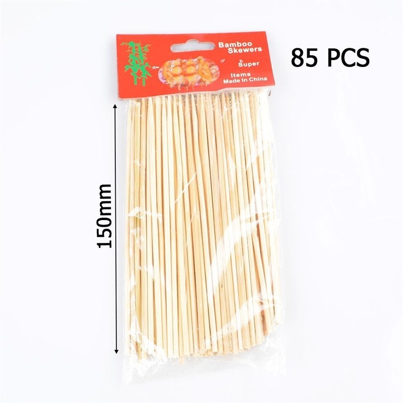 1 bag Bamboo Skewers Wooden BBQ Kebab Fruit Chocolate Founta
