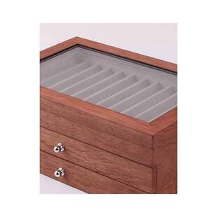 Wooden Pen box 12/23/34 Pen Fountain Wood Display Case Holde