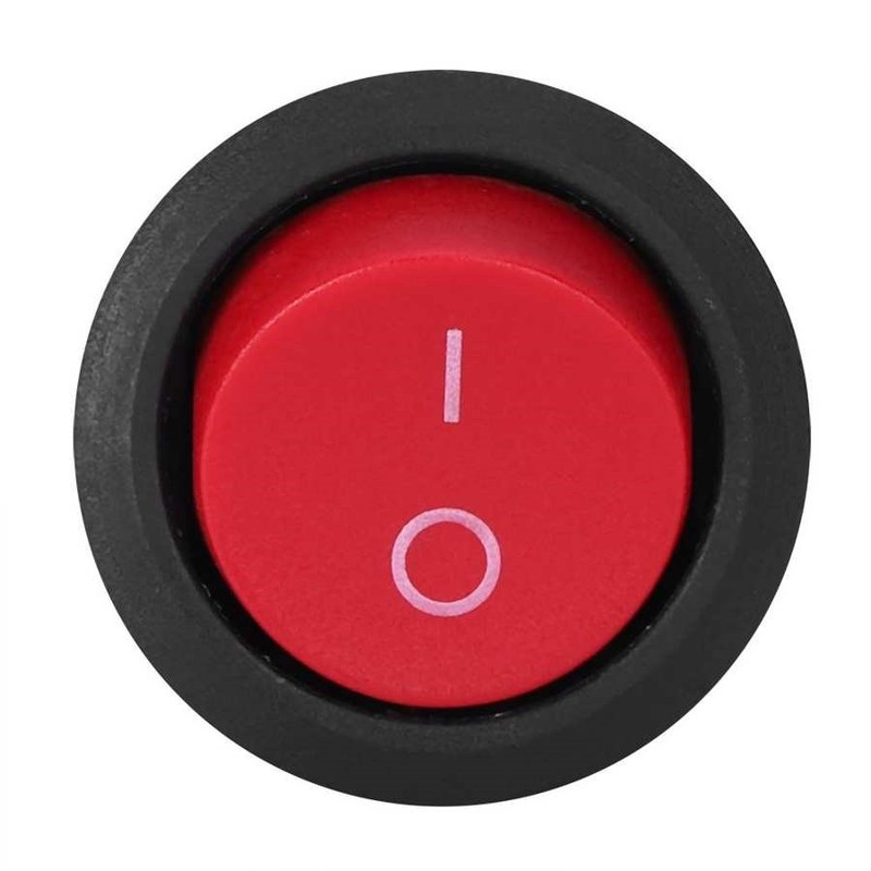 10Pcs Rocker Switch Power Switch Round Boat 2 Pin 2 Position