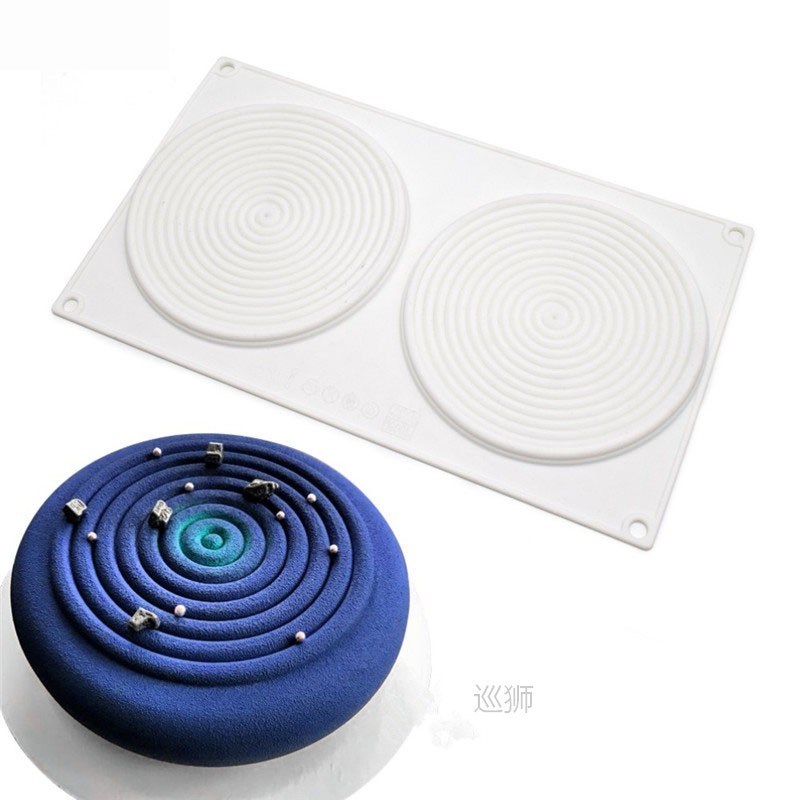 Spiral Shape Silicone Cake Tools Mold 6 Holes 3D Moulds Mous