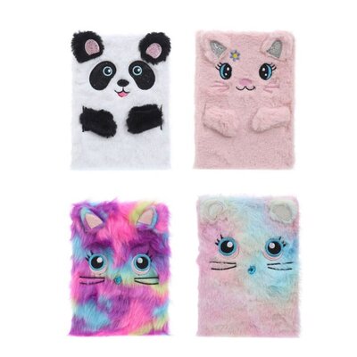 Fluffy Plush Notebook Softcover Planner Notepad Student Note