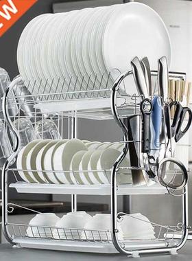 3 Layer Dish Drainer Stainless Steel Art Kitchen Cutlery