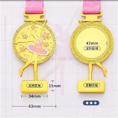Dance competition medals custom-made national dance