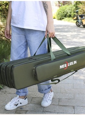 Multi-purpose 2/3 Layer Fishing Bag Fishing Rod Carrier Oxfo