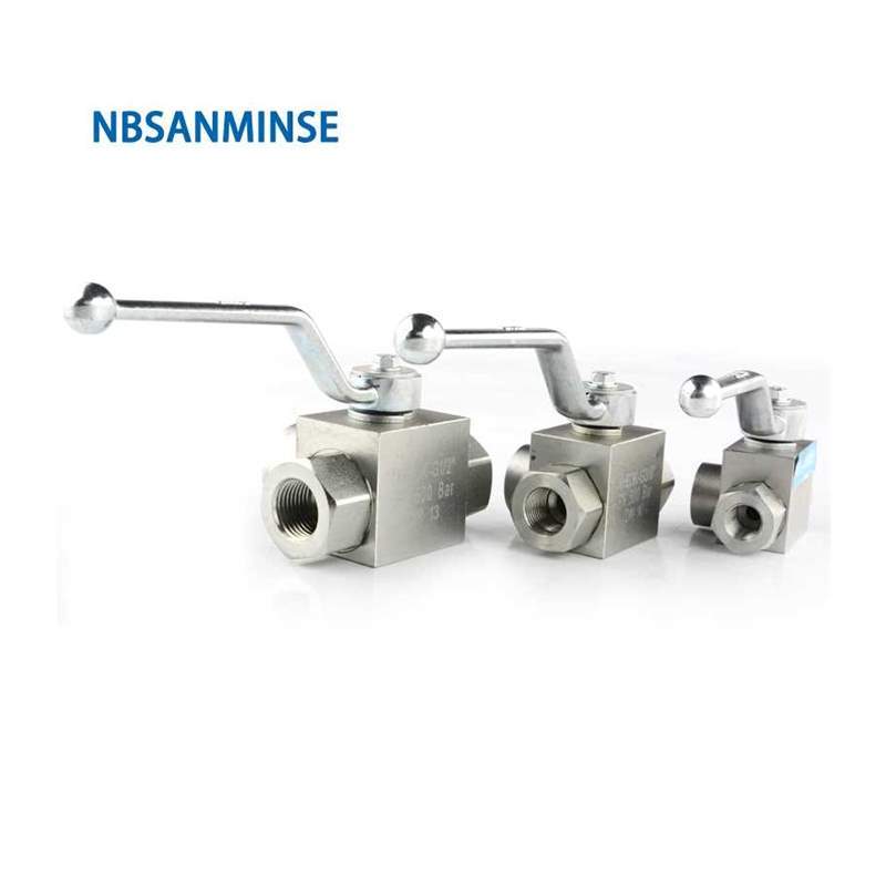 Hydraulic High Pressure Ball Valve KHB 3 Way Valve Male Thre