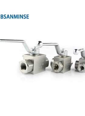 Hydraulic High Pressure Ball Valve KHB 3 Way Valve Male Thre