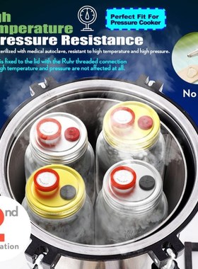 NEW 6pcs Liquid Culture Lids - Autoclavable Rejular Mouth Ja