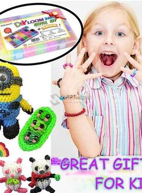 10000pc DIY Toy Rubber Loom Bands Set Kid DIY Bracelet Silic
