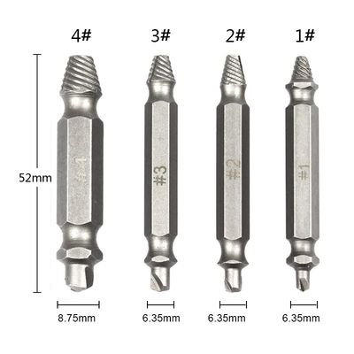 4pcs Speed Out Damaged Screw Extractor Drill Bit Set 1# 2# 3