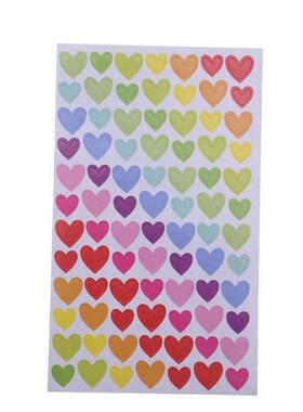 6 Sheet Colorful DIY Photo Album Sticker Love Heart Five-poi