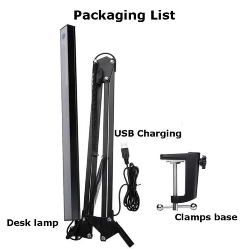 Foldable Adjustable LED Desk Lamp Foldable Dimmable Touch Ta