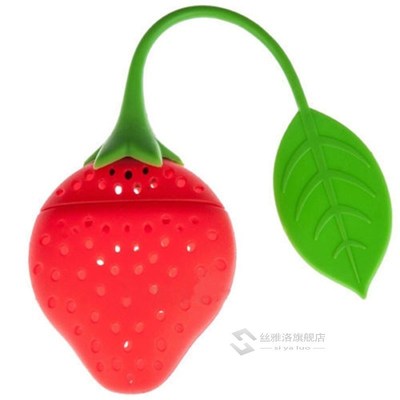 1pc Cute Silicone Strawberry Tea Leaf Strainer Loose Herbal