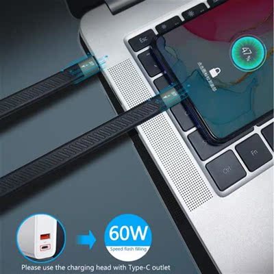 PD 60W Thunderbolt 3 Cable Certified 40Gbps Type C To C USB