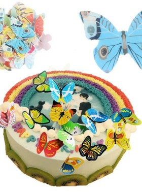 42pcs/lot Mixed Butterfly Glutinous Wafer Rice Paper Cake Cu