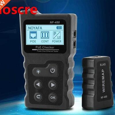 NF-488 Network Cable Tester Lan tester LCD PoE Checker Inlin