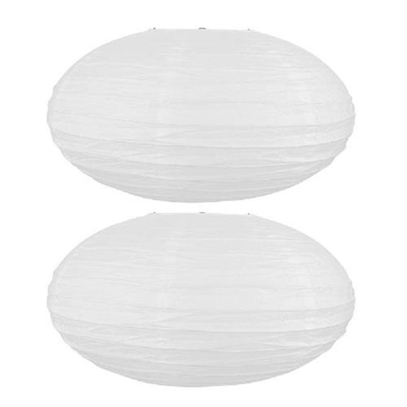 2 Pcs White Lamp Shades Wedding Paper Lanterns Party