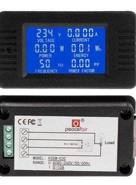 Digital AC 80~260V Power Energy Meter Voltage Current KWh Wa