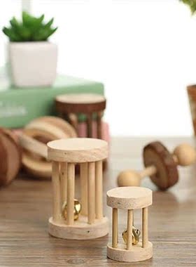 Jouets haltères en pin à roulettes | Fournitur