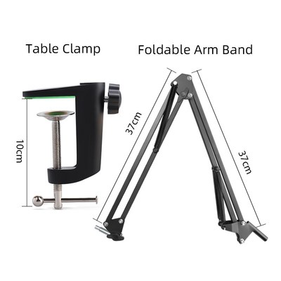 Microphone Suspension Boom Scissor Arm Stand for Professiona