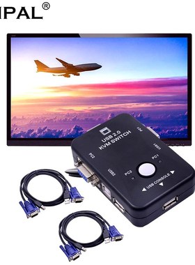 CHIPAL 10pcs 2 Port USB 2.0 KVM Switch Switcher 1920*1440 V