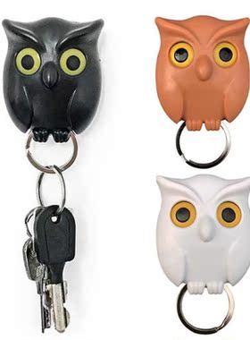 1PC Owl Wall Hook Magnetic Key Holder Wall Sticker Keychains