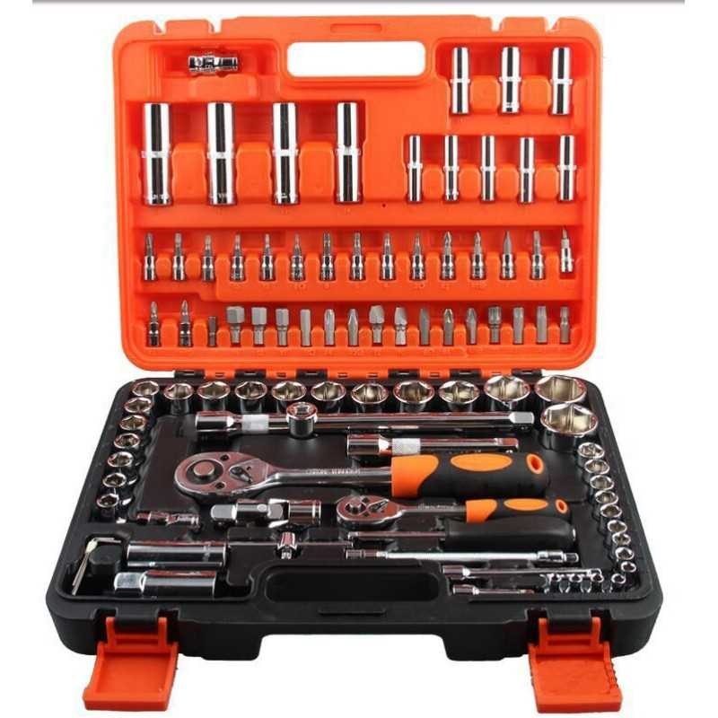 94pcs ( 1/4 and 1/2 Inches ) Sockets Ratchet Wrench Combo Hi