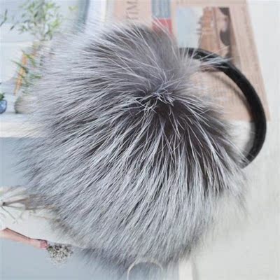 New Women  Natural Real Fox Fur Earmuffs Winter Fashion