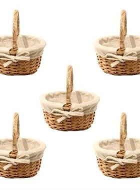 5X Hand-Woven Wicker Basket Simulation Flower Basket Single