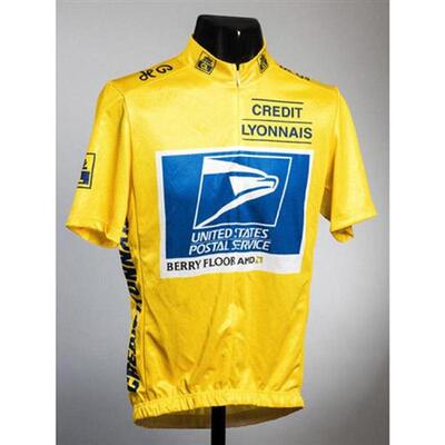United States postal service Yellow jersey Short Sleeve Cycl