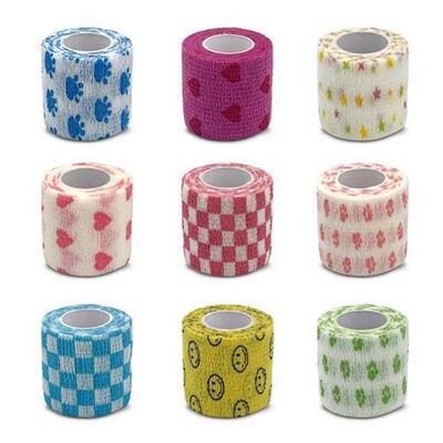 1 pcs Printed Medical Self Adhesive Elastic Bandage 4.5m Col
