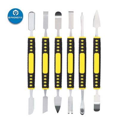6pcs Dual Ends Metal Spudger Set Pry Opening Tool For iPhone